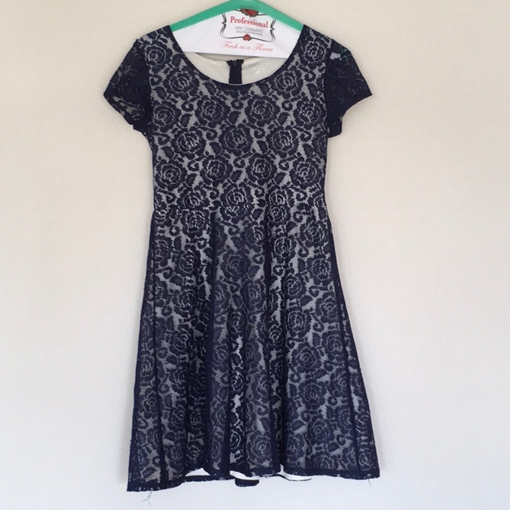 Navy Xhilaration Chic Short Dress